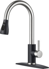 Kitchen Faucets with Pull down Sprayer, High Arc Single Handle Classic Stainless