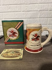 Budweiser Collector Edition Historic Advertising Beer Stein Mug w/ Box COA