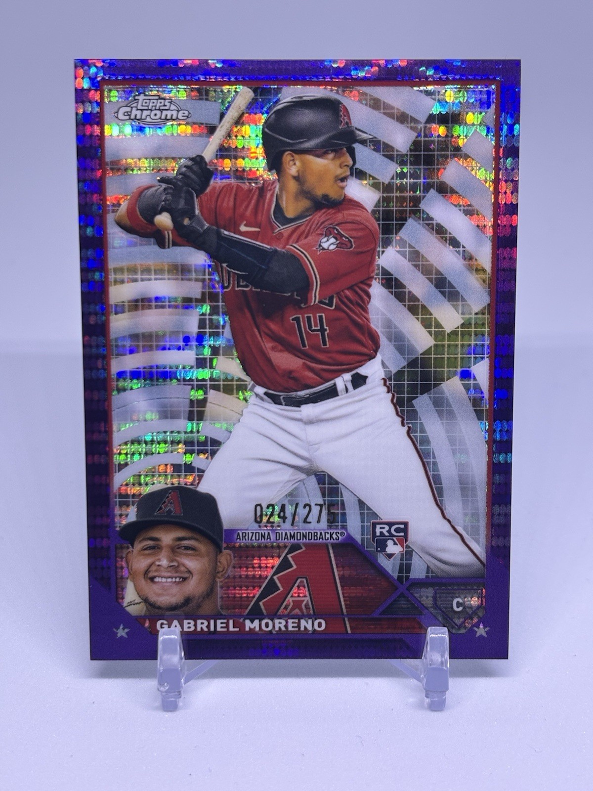 Gabriel Moreno 2023 Topps Chrome Purple Sonar Refractor Rookie /275 RC #189
