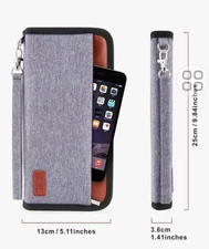 Travel Wallet, RFID Blocking Document Organizer Waterproof Credit Cards Holder