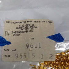 2,000 AMP 2-330808-8 Mini Spring Sockets Gold PCB NEW