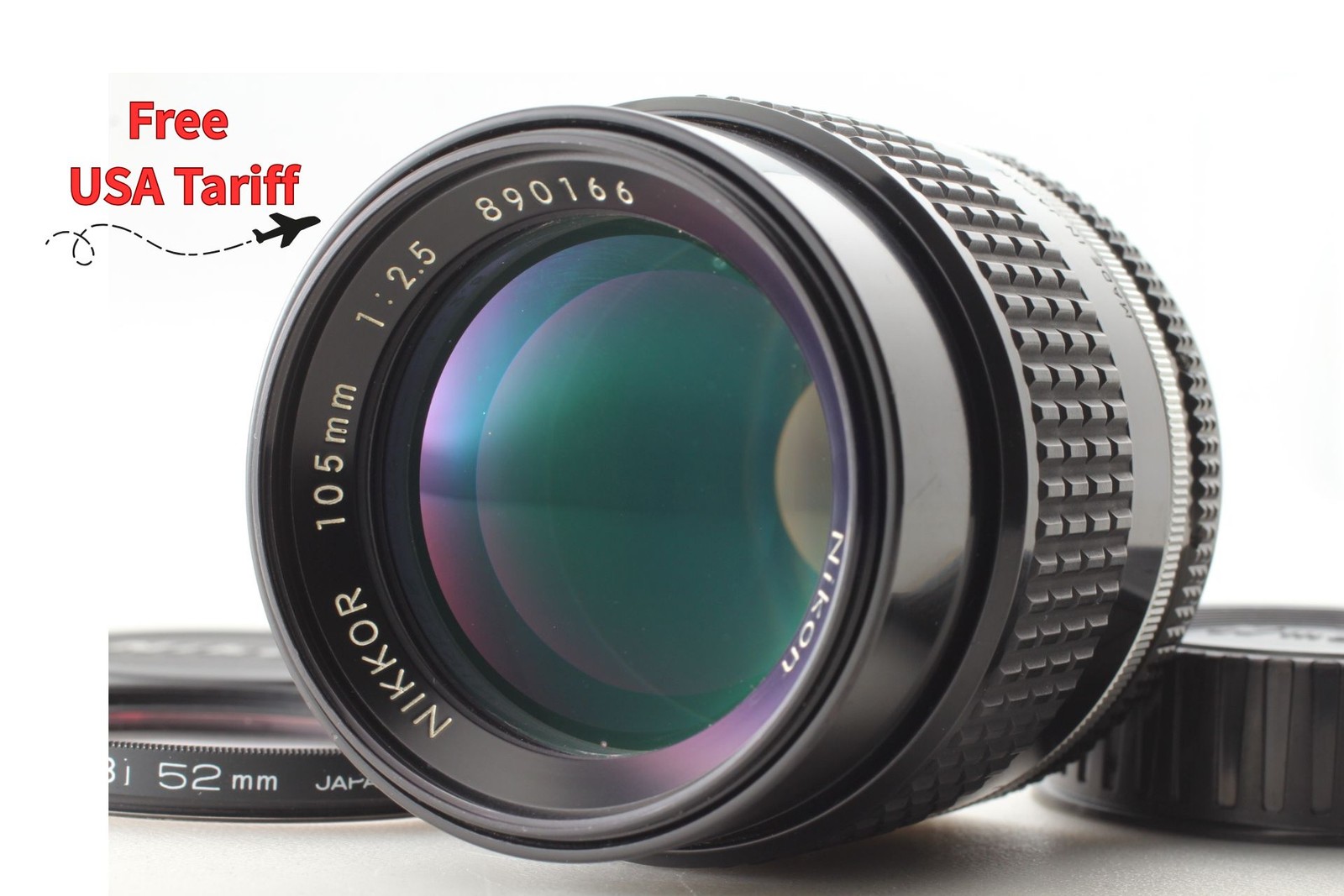 [MINT w/Caps] Nikon Ai-s Ais Nikkor 105mm f2.5 MF Portrait Prime Lens From JAPAN