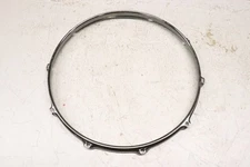 World Max 14" Black Chrome Steel Triple Flange Drum Hoop 10 lug