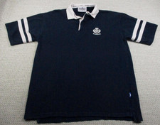 Rugby Nations Shirt Mens Large Navy Scotland Thistle Rugby Polo 100 Cotton