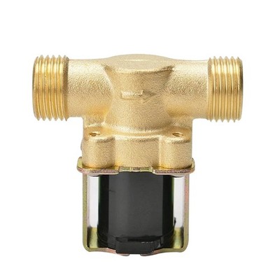 12V DC Electric Solenoid Valve 1/2 Inch Brass Normally Closed For Water 0.8Mpa