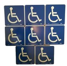 8 NMC S23R Office Sign, Handicapped Graphic 7”x 7” Lot Of 8 Rigid Plastic