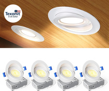 4 Pack 4 Inch Gimbal Led Recessed Light, 5CCT 2700K-5000K, 360  90  Adjustable,