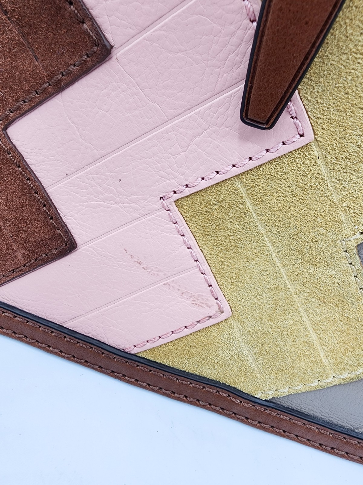 Fossil Ryder Multicolored Patchwork Brown Leather… - image 3