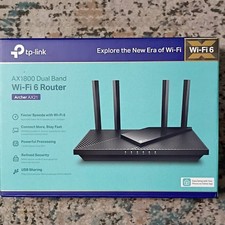 TP-Link Archer AX21 Wi-Fi 6 Dual-Band Router, AX1800, MU-MIMO, VPN, 4 LAN, USB