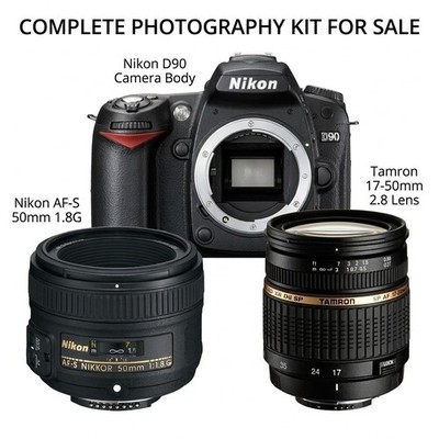 Complete kit: Nikon D90(broken) + Tamron 17-50 2.8 + 50mm 1.8