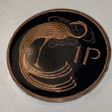 OLD IRISH 1p coin Hand Painted and resin coated 1980 