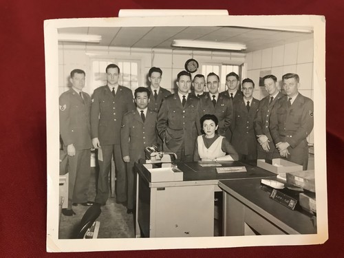 1958 USAFE Notam & Aeronautical Information Center Employee Photo Names on Back