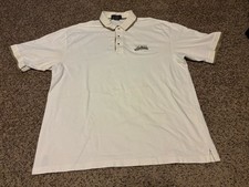 Vintage Cleveland Indians MLB Antigua Polo Shirt White Embroidered Mens Size XL