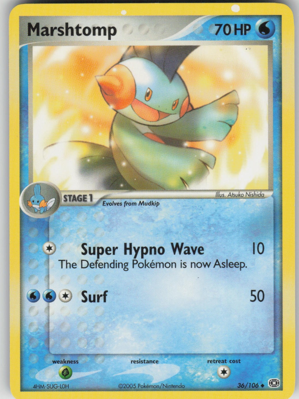 Pokemon TCG Marshtomp Uncommon Emerald 36/106