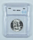 1963 Franklin Half Dollar MS64 ICG *7822