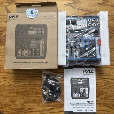 Pyle PMX44T Wireless Audio Mixer - 6-Channel Bluetooth Compatible