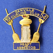Heart of Asbestos Danville Curling Club Founded 1954 DANVILLE Quebec Club Pin
