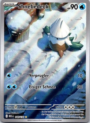 Shnebedeck Illustration Rare ME01: Mega Evolution 140/132 deutsch Pokemon Karte