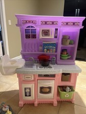 Juego De Cocina Para Ninas De 4 o 6 Pink Kitchen Play Set Toddler Girl Toys NEW