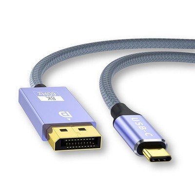 8K60Hz USB to DisplayPort 1.4 Cable (8K60Hz, 4K144Hz, 2K240Hz), 32.4Gbps, USB...