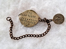 Un bracelet militaire identité ww1 ww2 Granville dater 1921 militaria.