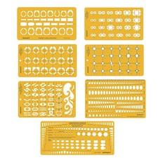 Jewelry Ring Drafting Template Stencil Combo Set of 7 for Designers