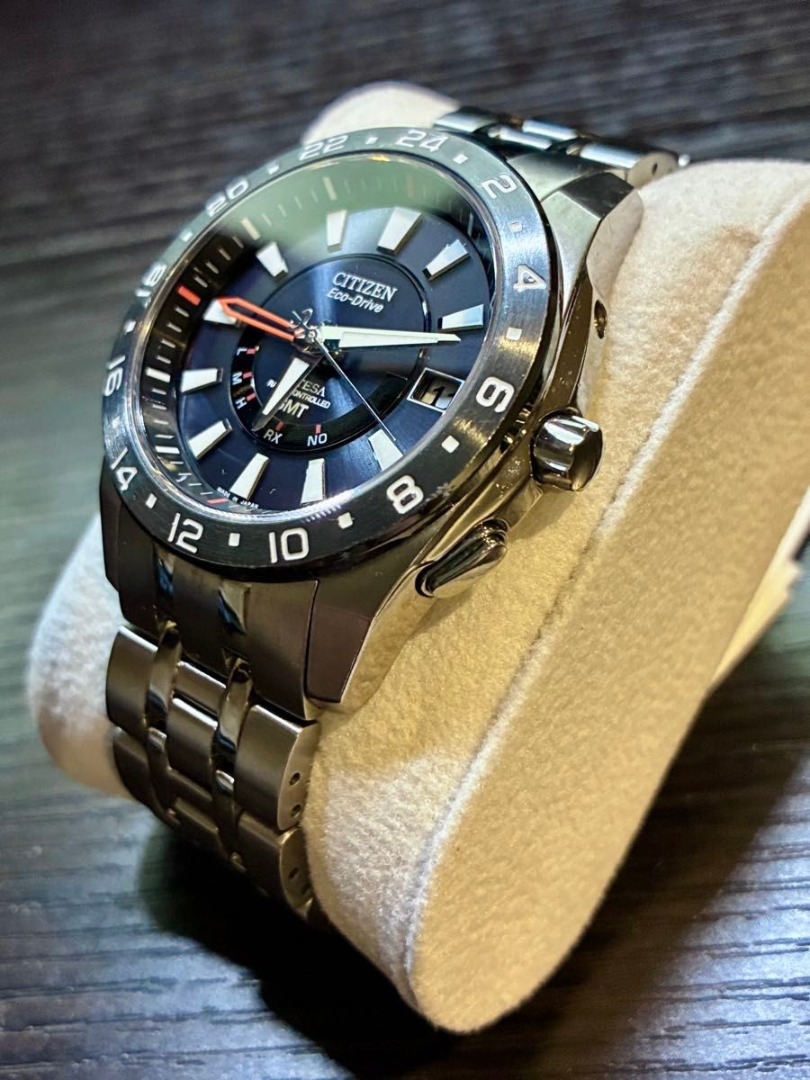 CITIZEN ATESSA Eco-Drive GMT腕時計 本体 Citizen Atessa GMT Eco Drive Titanium Watch Discontin… - Gem