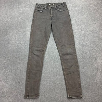 Levis 721 Jeans Damen 28x30 Grau Orange Tab Denim Medium Wash Skinny Lady*