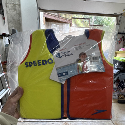 Speedo Begin to Swim Classic Flotation Swim Vest Training Aid Yellow/Orange
