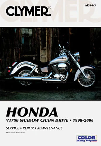Manual de reparación Clymer Honda VT750 Shadow Chain Drive 1998-2006 M314-3 70-0314 Foto 2 de 4