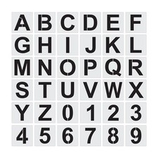 Letter Stencils 36Pcs for Painting on Wall Canvas Paper Floor Template