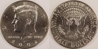 United States 2002 D 50 Cents Kennedy Half Dollar KM#202b Clad Seal Eagle