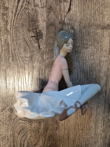 Lladro 1357 Shelley Pink Sitting Ballerina Figurine Mint Cond Vintage 6" tall - Picture 4 of 5