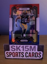 2023 Panini Prizm Red White and Blue Prizm #335 Emanuel Wilson (RC) Packers