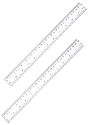 Zotemo Ruler 12 Inch, 2 Pack Clear Plastic Rulers with Inches and Metric, Sha...