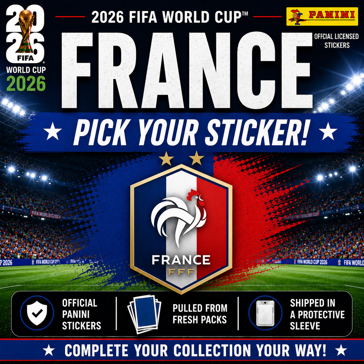 2026 Panini FIFA World Cup France Stickers You Pick Official Soccer
