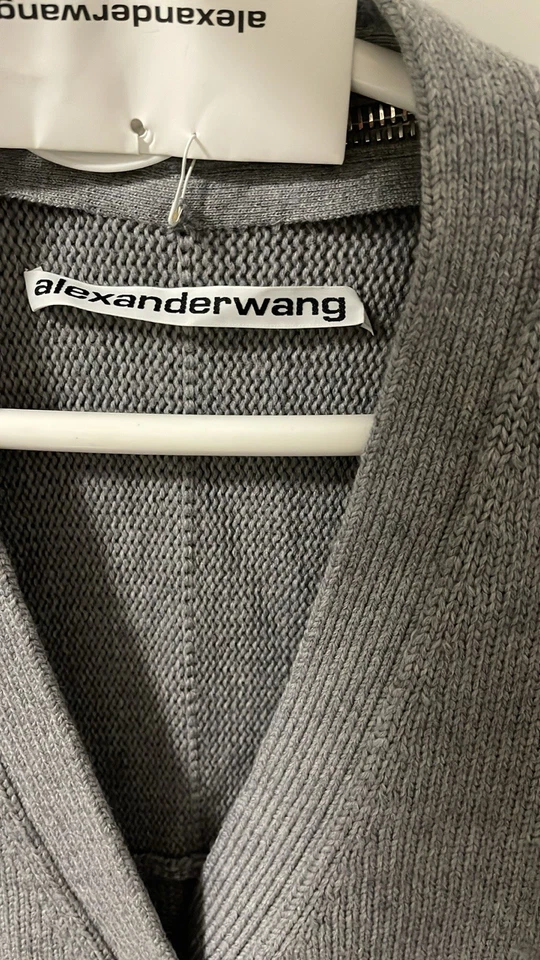 Кардиган Alexander Wang серый с v-образным вырезом размер маленький - Изображение 3 из 4