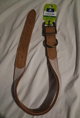 NWT, Top Paw, Brown Leather Chevron  Collar (L) 
