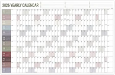 2026 Yearly Wall Calendar - 2026 Wall Calendar, Jan. 2026 - Dec. 2026, Yearly Wa