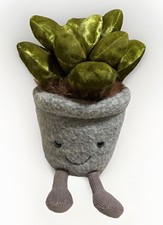 Authentic Jellycat Amuseables Silly Succulent Jade Potted Plant Plush