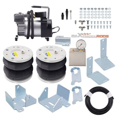 2X Luftfederung mit 12V Kompressor Kit for Ford Transit TWIN RWD 350 RWD 2001-