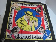 Vtg Disney 20" Dick Tracy Bandana Scarf 50/50 USA