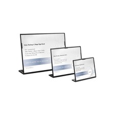 ABS Plastic Sign Holder Menu Display LShape Stand Horizontal Black A5