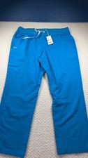 NWT Figs Kade Cargo Scrubs Pants Womens 2XL AQUA blue Technical Collection READ