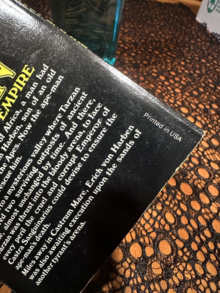 1970-е СЕРИЯ 24 Edgar Rice Burroughs TARZAN Ballantine Черный чехол PB ХОРОШЕЕ СОСТОЯНИЕ  - Изображение 4 из 4