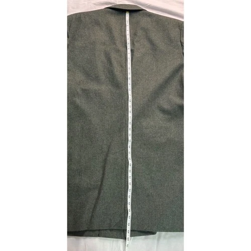 JF J Ferrar Mens Green Herringbone Wool Blend Topcoat Overcoat XXL NEW image 12