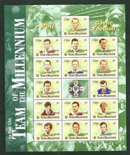 Ireland 1999 Gaelic Football Team of The Millennium Mint MNH Sheet