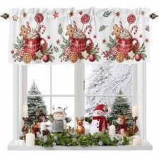 Christmas Valances for 54"W x 18"L Pack of 1 Cappuccino