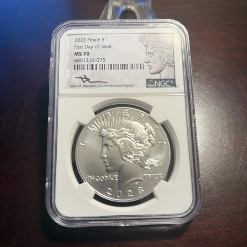 2023 $1 Peace Silver Dollar NGC MS 70 First Day of Issue