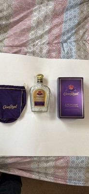Crown Royal Whiskey Purple Bag , Empty Bottle And Box